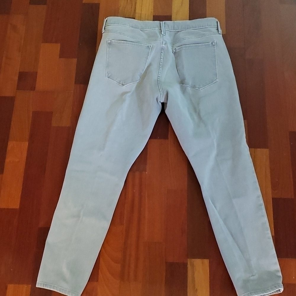 Banana Republic Premium Denim Mid Rise Skinny Stretch 31 Lt Grey EUC - Picture 2 of 11